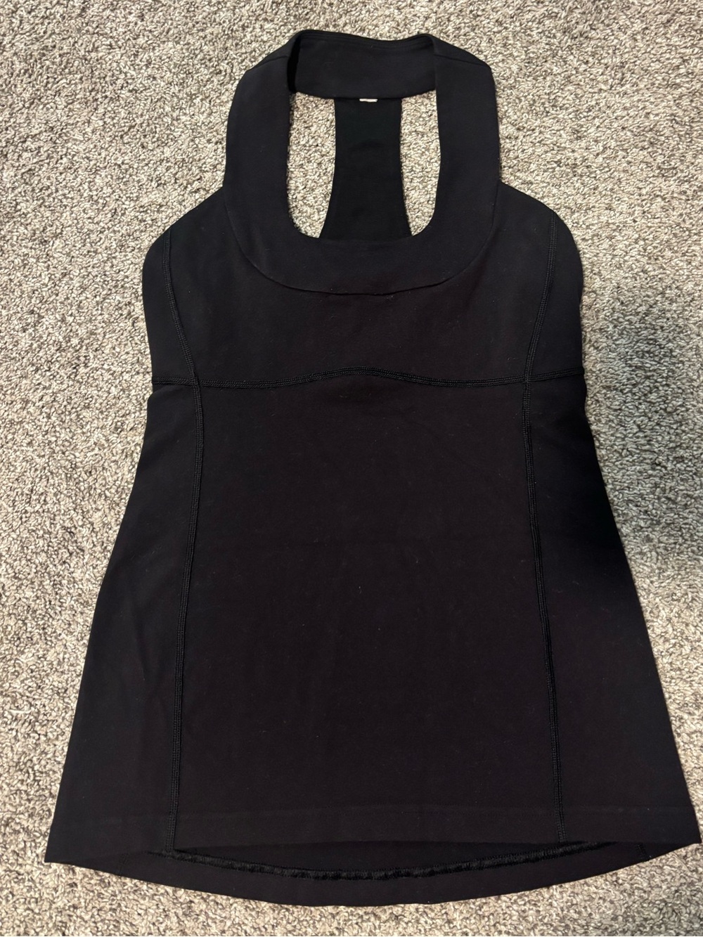 lululemon athletica Black Scoop Back Halter Tank
